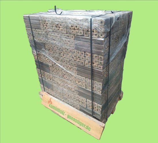 Pini&Kay Hartholzbrikett Eiche Holzbriketts 960 kg Palette Pini Kay 96 x 10 kg