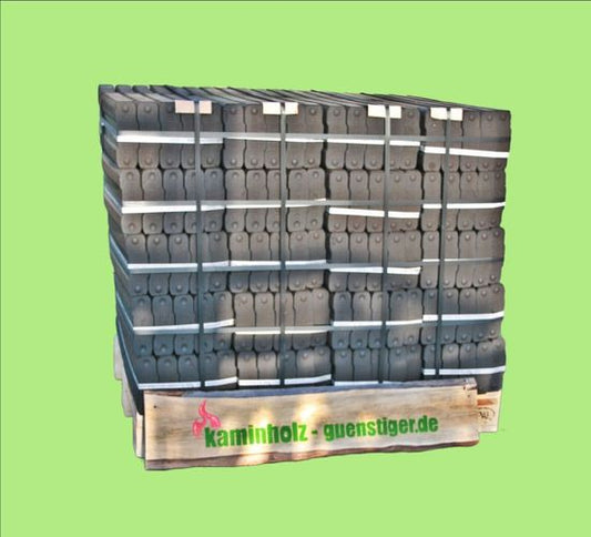 Kohlebrikett Kohle Briketts Braunkohlebrikett 40 x 25 kg, 1000 kg Palette