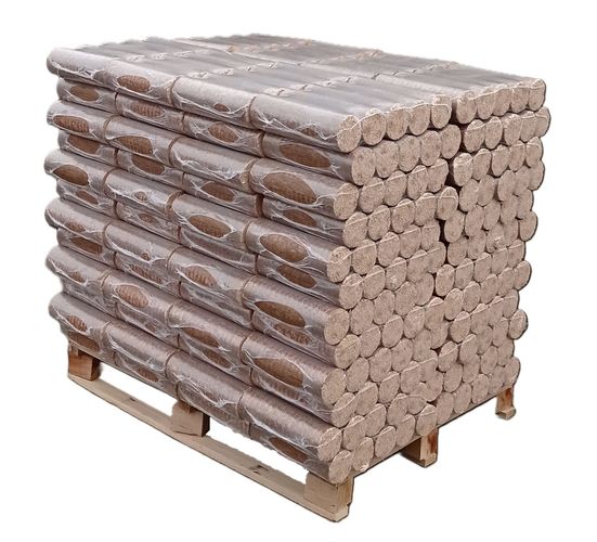 Hartholzbrikett Holzbriketts Nestro Nielsen BUCHE rund 960 kg Palette 96 x 10 kg