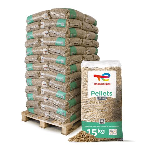 TotalEnergies Holzpellets Premium 15kg x 65 Sack 975kg Palette