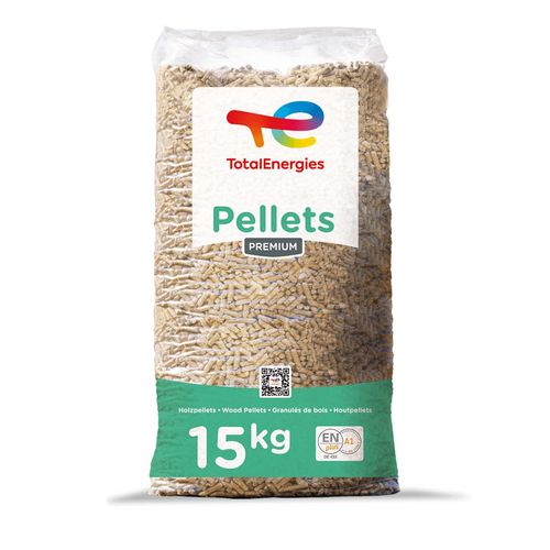 TotalEnergies Holzpellets Premium 15kg x 65 Sack 975kg Palette