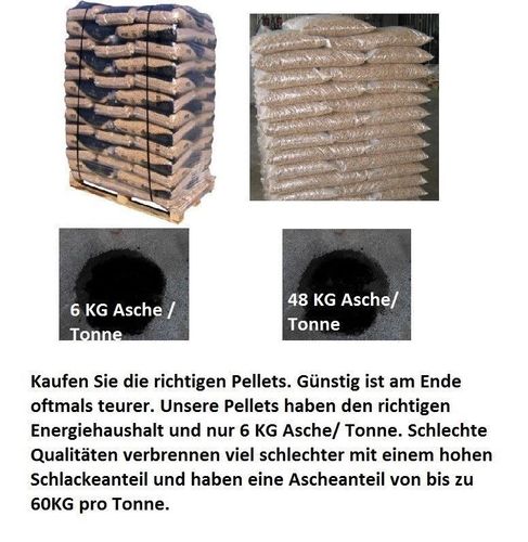 1 Palette Holzpellets Din Plus Ecopellets 65 Sack á 15 KG